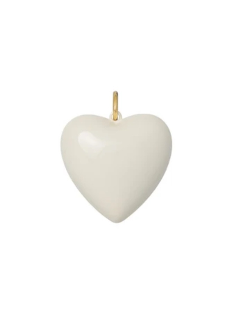 NWOT Roxanne Assoulin The Big Puffy Heart Charm In Cream